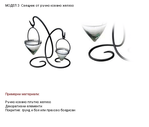 Свещник от ръчно ковано желязо